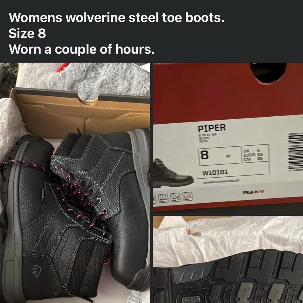 Wolverine Women's Black Steel Toe Boots